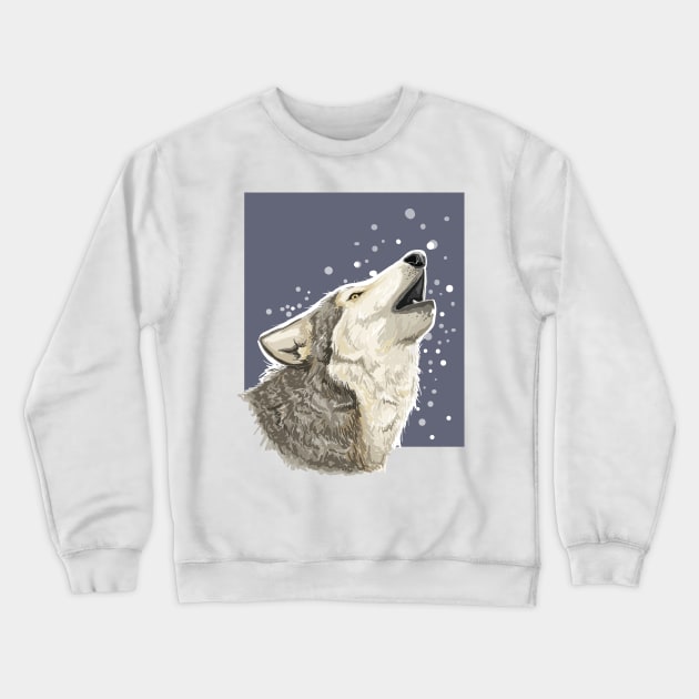 Wolf Crewneck Sweatshirt by Dilectum
